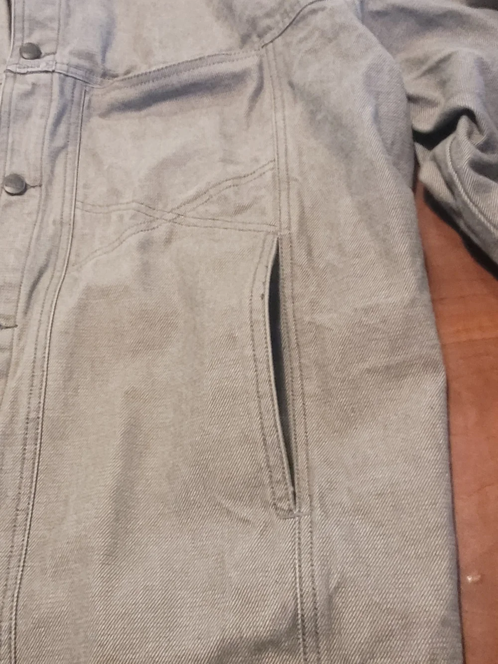 Marithe Francios Girbaud 90s Men's Light Gray Lightweight Denim Jacket